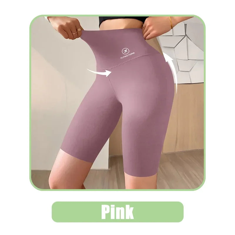 Women’s High-Waist Sports Shorts – Cycling, Jogging & Gym
