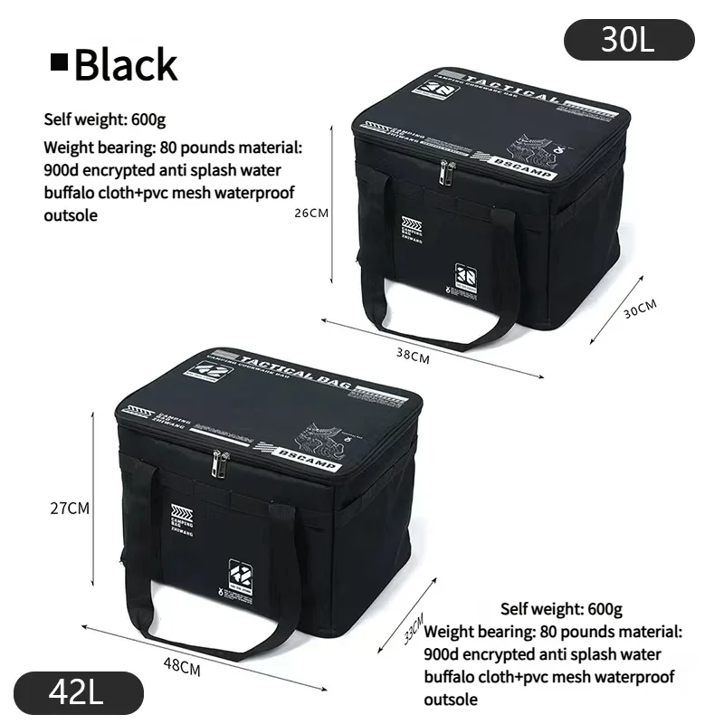 30–42L Tactical Camping Storage Bag – Insulated Waterproof Box