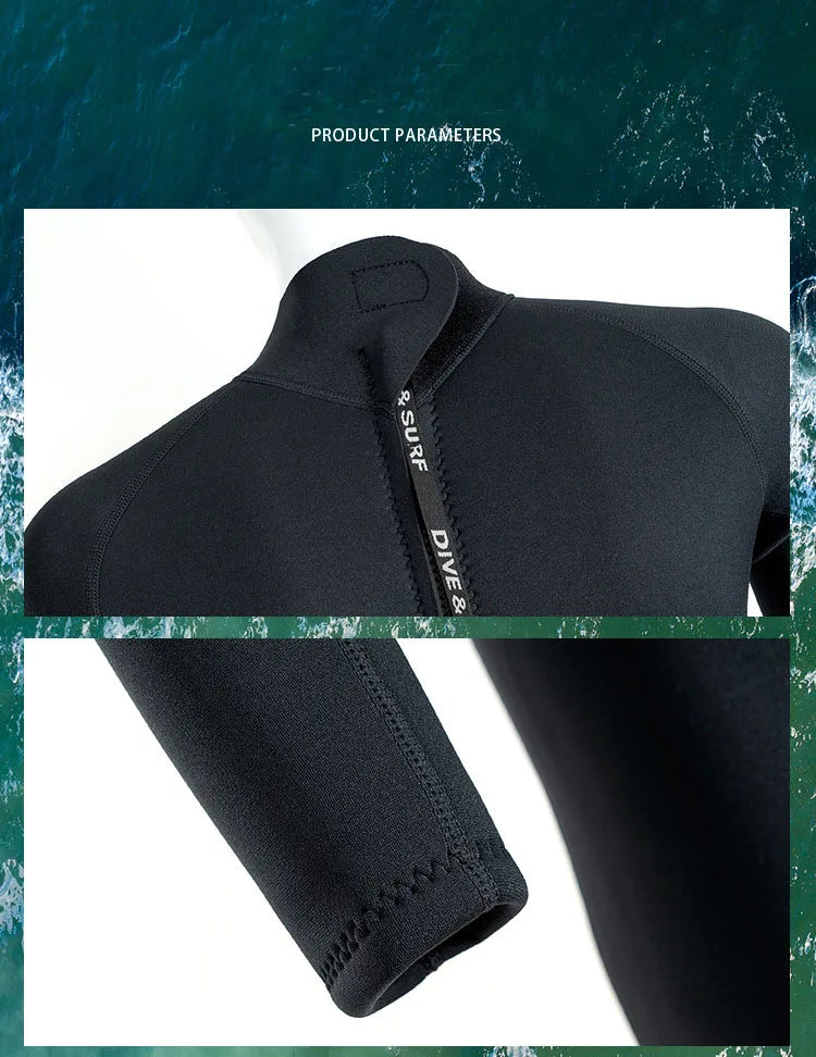 3mm Neoprene Wetsuit – Men’s Full Diving & Surfing Suit