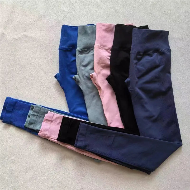 Seamless High-Elastic Yoga Leggings – Butt-Lifting Fitness Tights