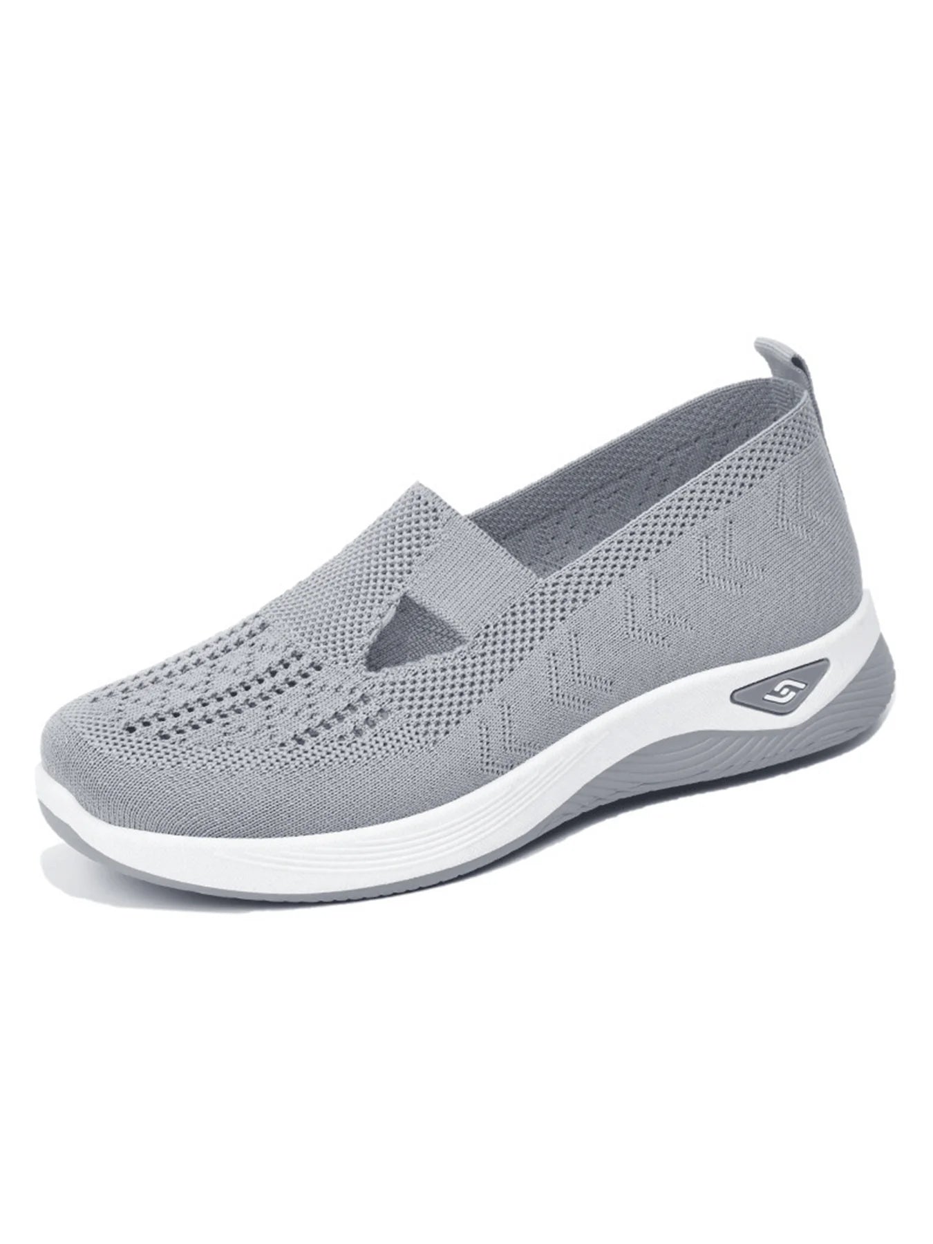 Women’s Solid Color Breathable Sneakers – Low-Top Casual Shoes