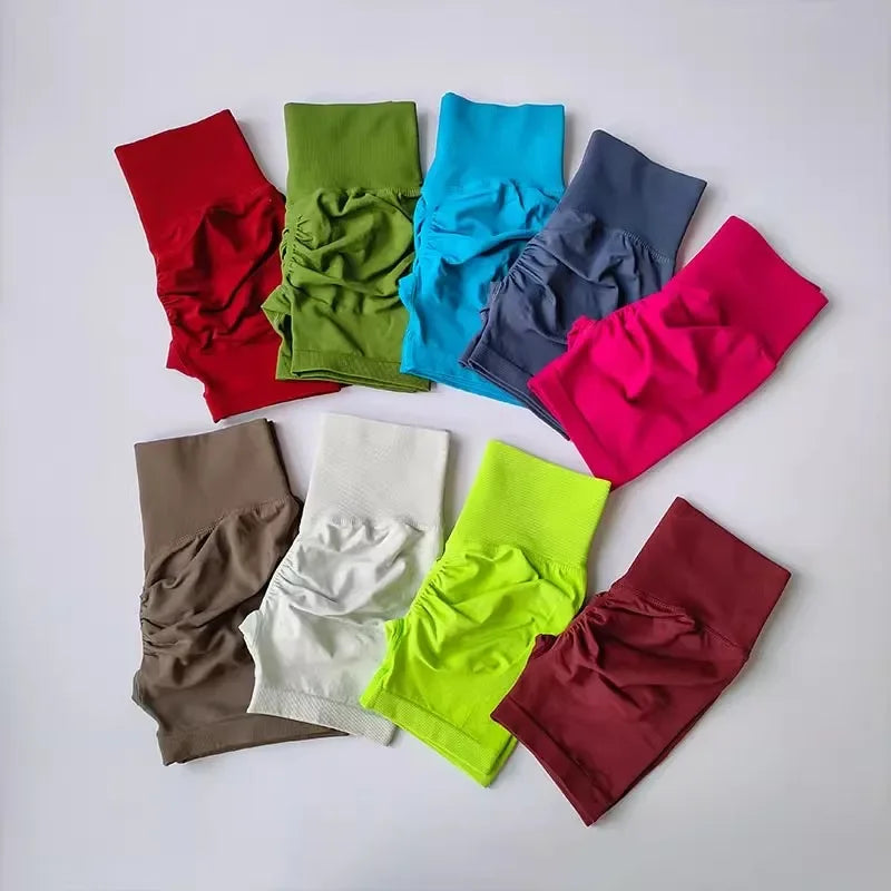 High-Waist Women’s Yoga & Fitness Shorts – Breathable Workout Shorts