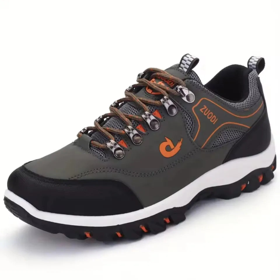 Men’s Leather Casual Sneakers – Lightweight Walking Shoes