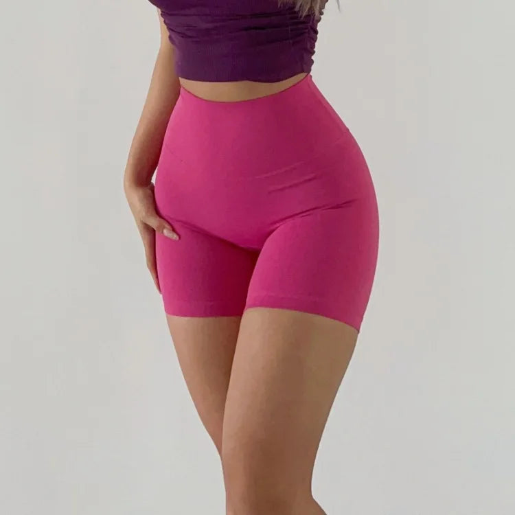 GymHUB High-Waist Hip-Lifting Yoga Shorts – 3/4 Quick-Dry Pants
