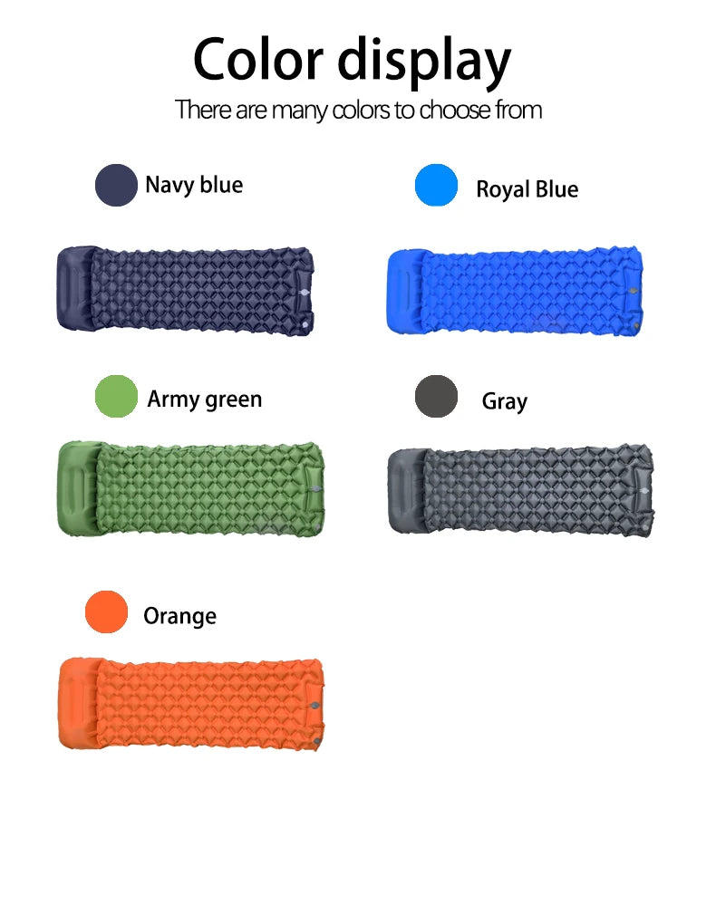 Inflatable Camping Mattress with Pillow – Ultralight Sleeping Pad