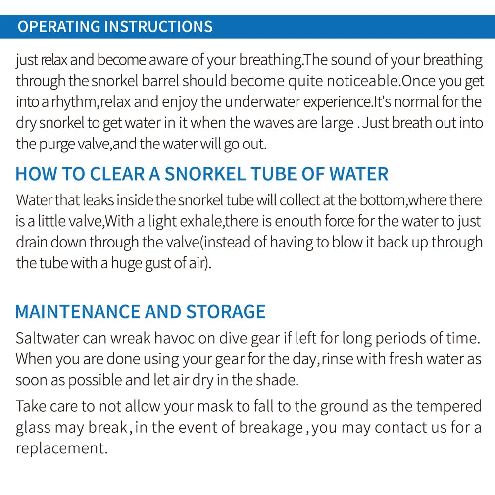 Dry Snorkel Set with Panoramic Mask – Professional Diving Gear for Adults