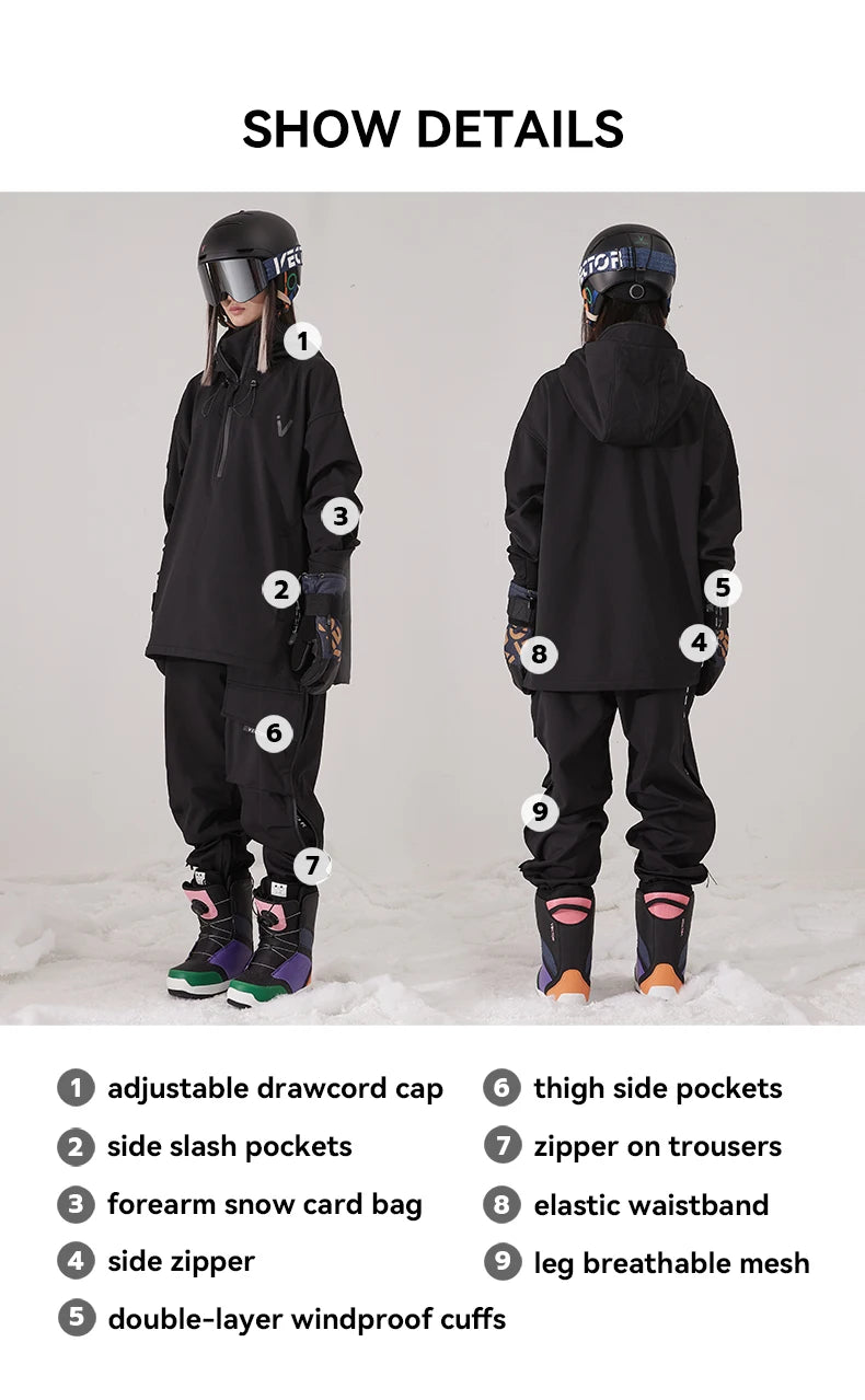 Unisex Ski Jacket & Pants Set – Waterproof Winter Snow Sports Outfit