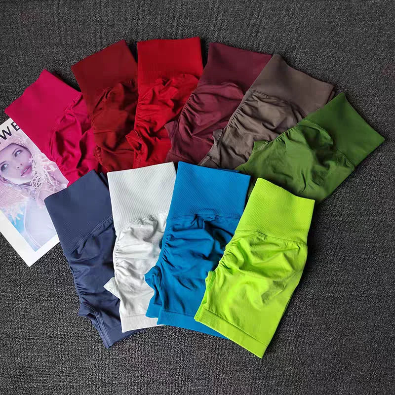 High-Waist Women’s Yoga & Fitness Shorts – Breathable Workout Shorts