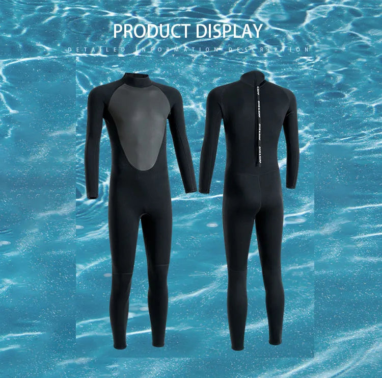 3mm Neoprene Wetsuit – Men’s Full Diving & Surfing Suit