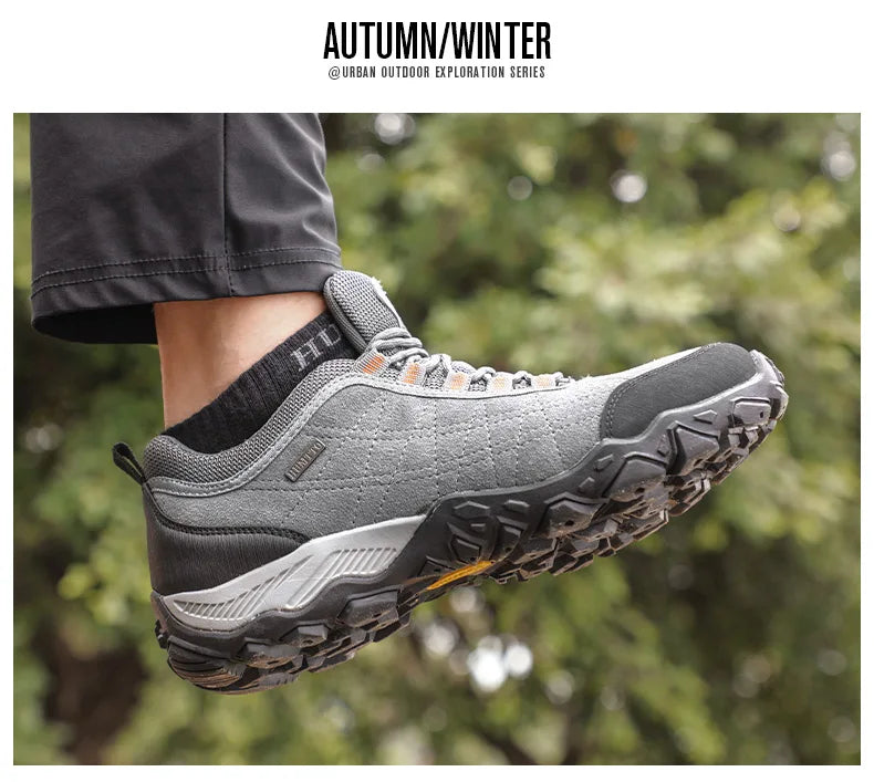 Men’s Luxury Leather Hiking & Trekking Shoes – Winter Outdoor Sneakers