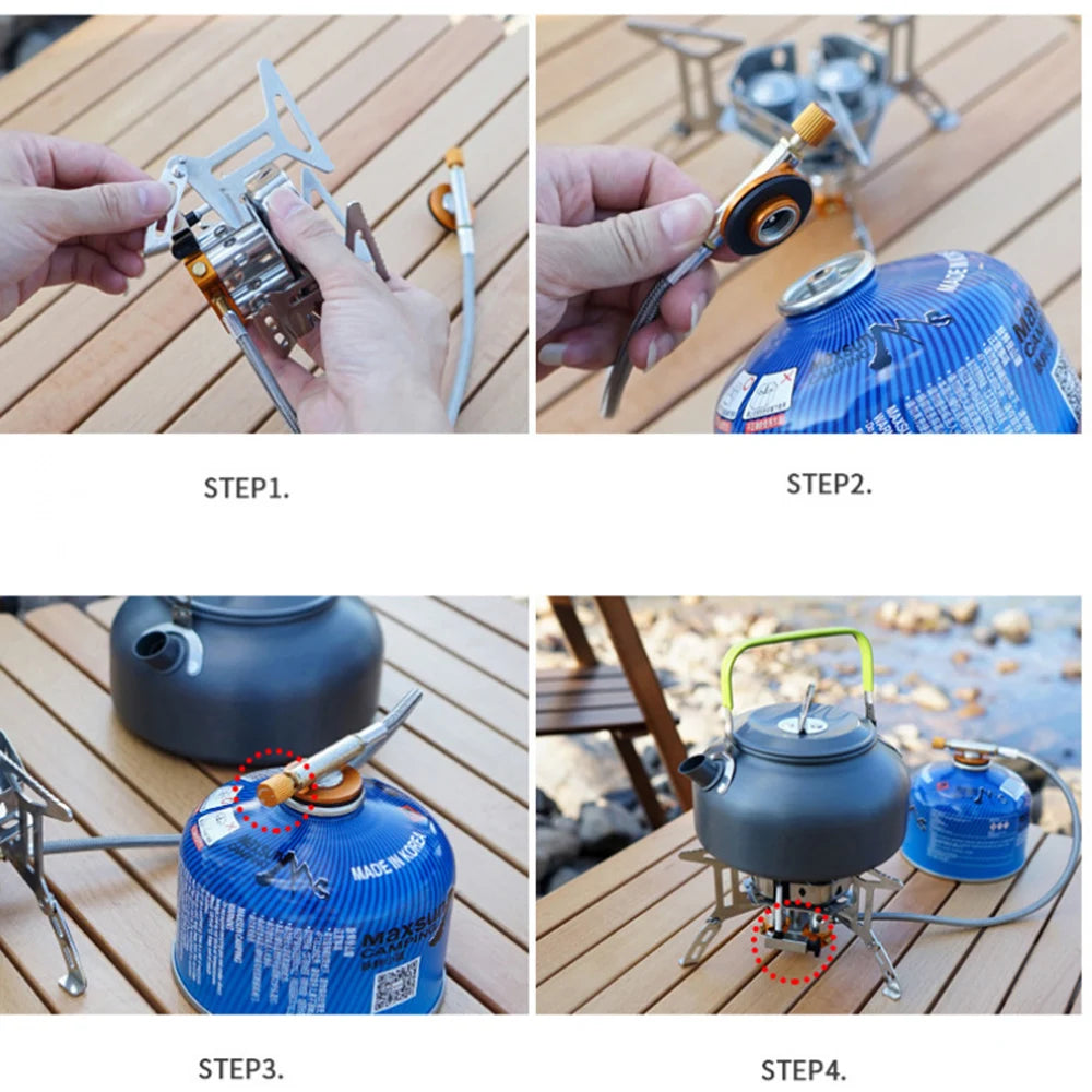 3-Head Gas Stove – 5800W Folding Camping Burner