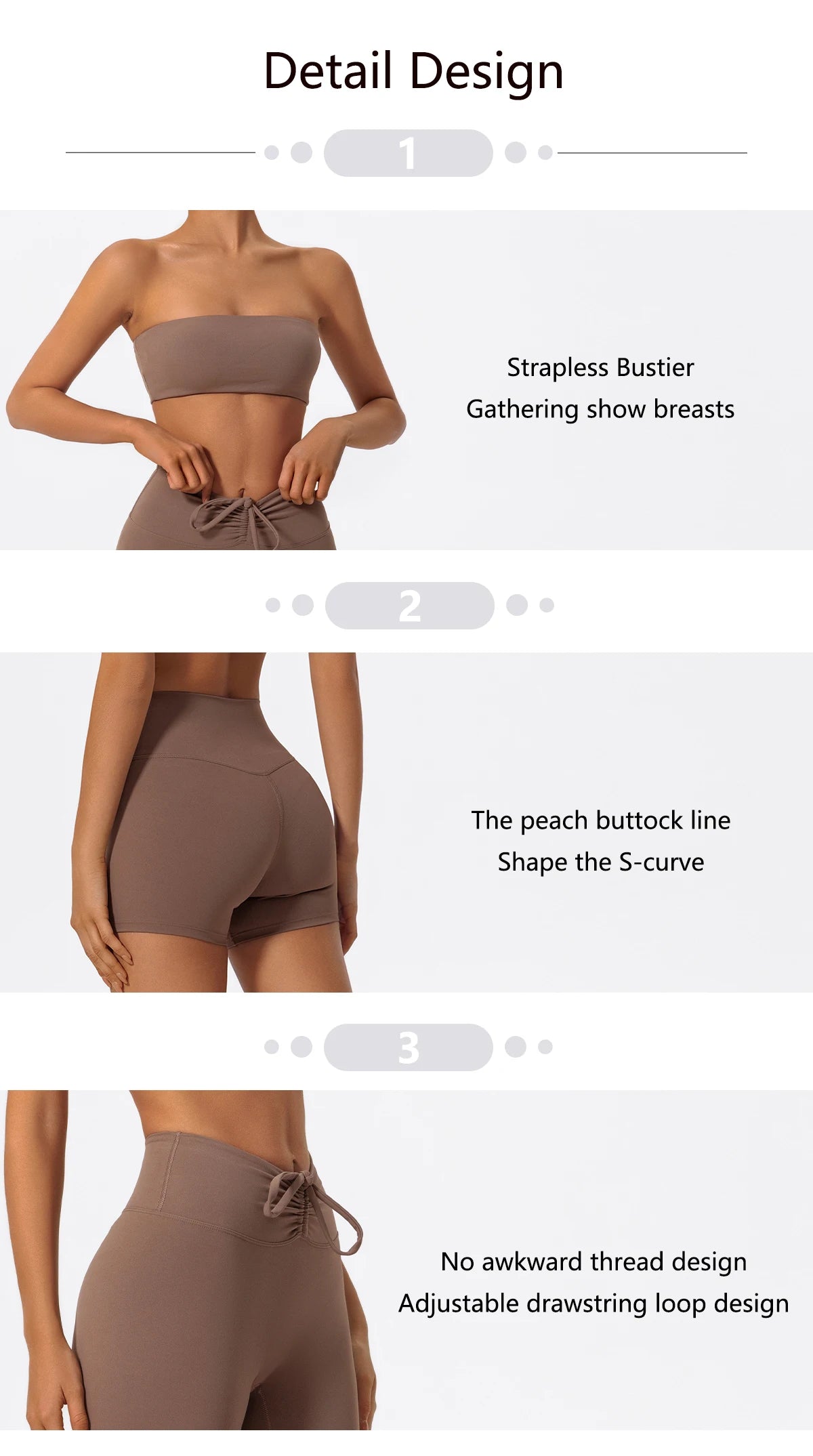 Two-Piece Women’s Fitness Set – Strapless Sports Bra & Gym Crop Top
