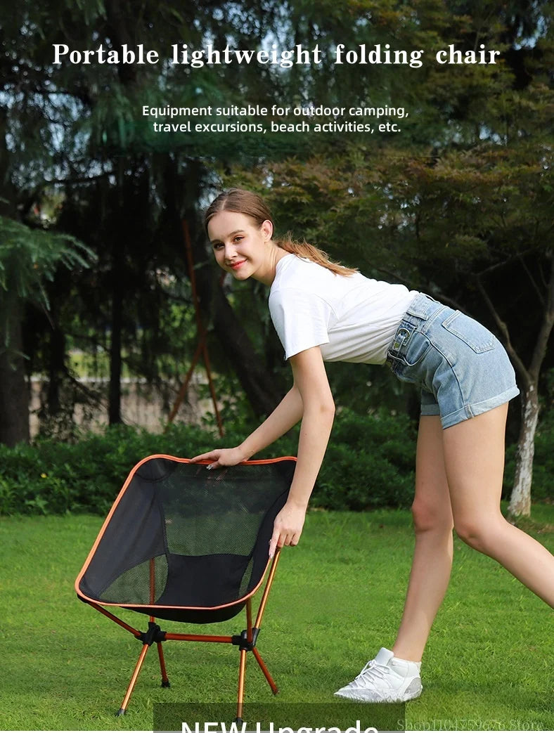 Ultra-Light Foldable Outdoor Chair – Aluminum Alloy Moon Chair
