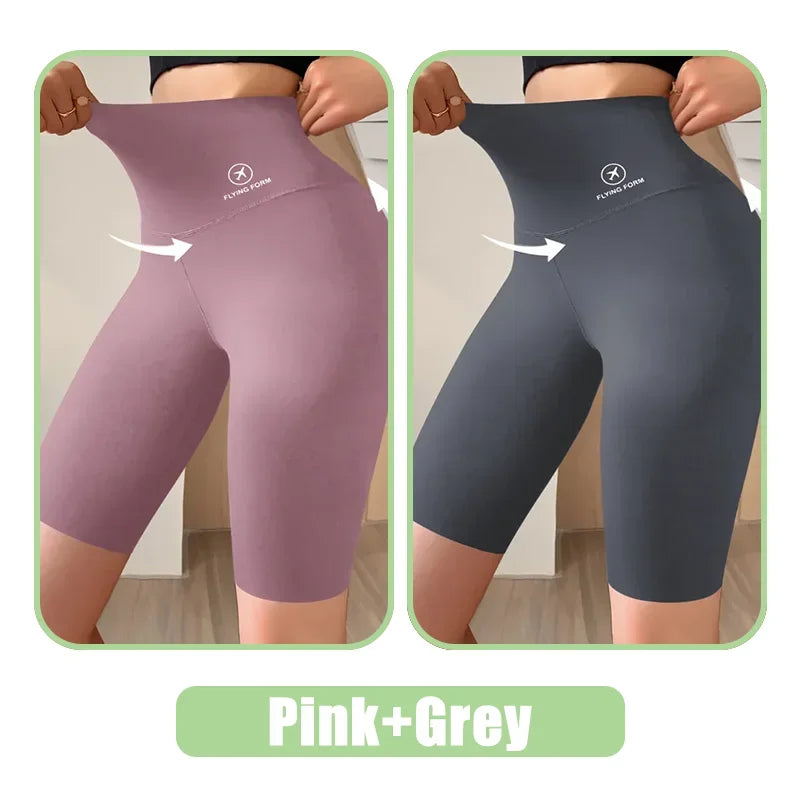 Women’s High-Waist Sports Shorts – Cycling, Jogging & Gym