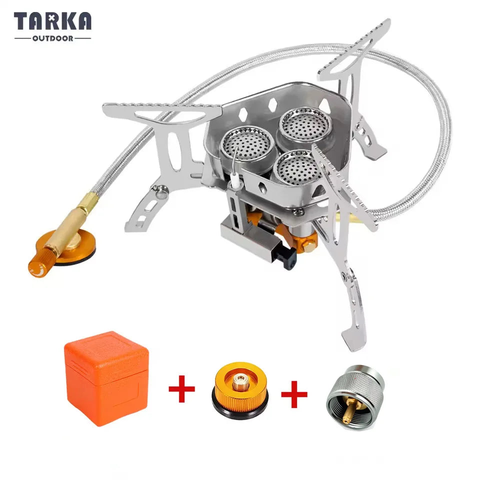 3-Head Gas Stove – 5800W Folding Camping Burner