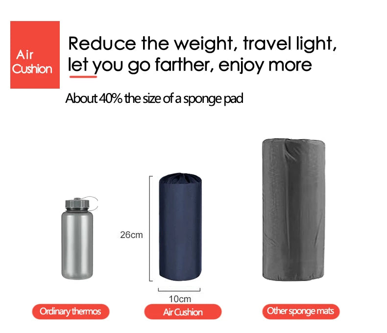 Inflatable Camping Mattress with Pillow – Ultralight Sleeping Pad