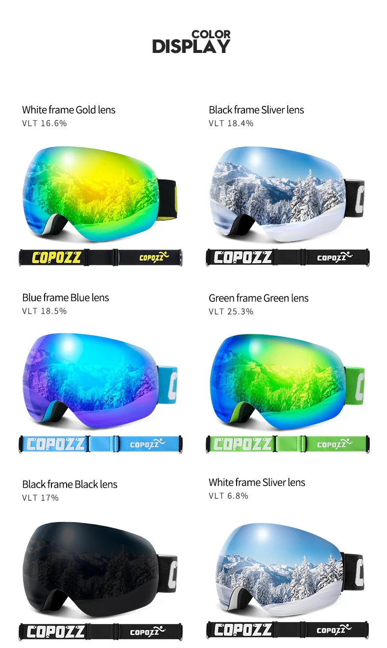 UV400 Ski Goggles – Anti-Fog Snowboard & Ski Eyewear