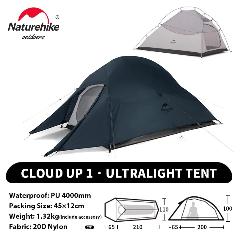 Naturehike 2-Person Waterproof Trekking Tent – Lightweight 3-Season Outdoor Shelter