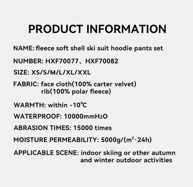 Unisex Ski Jacket & Pants Set – Waterproof Winter Snow Sports Outfit