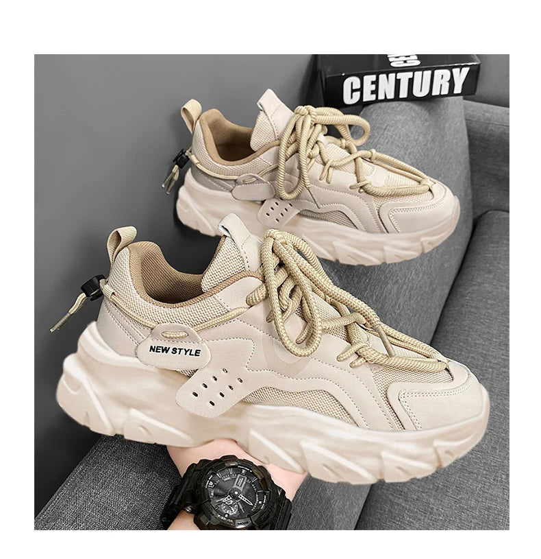 Men’s Breathable Thick-Soled Sneakers – Comfortable Casual & Running Shoes