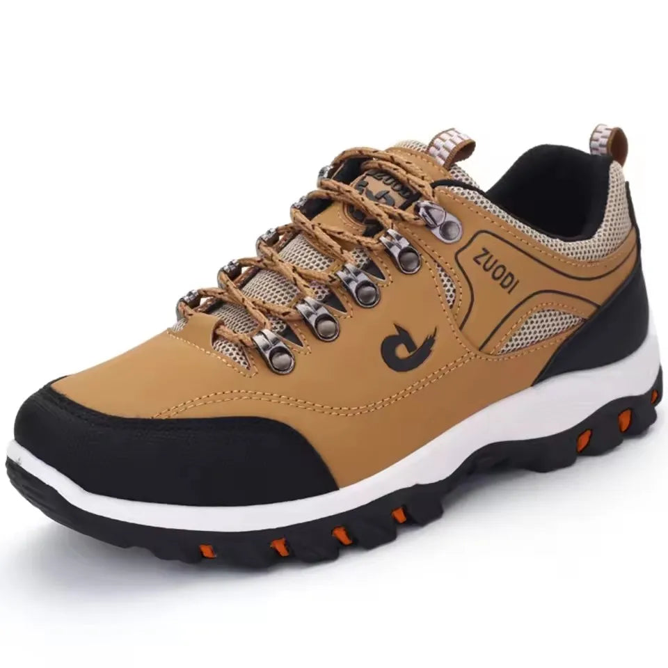 Men’s Leather Casual Sneakers – Lightweight Walking Shoes