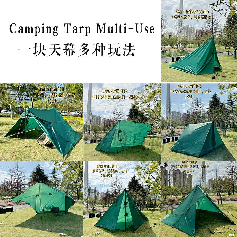 Waterproof Tent Tarp – Lightweight Outdoor Camping Sun Shelter