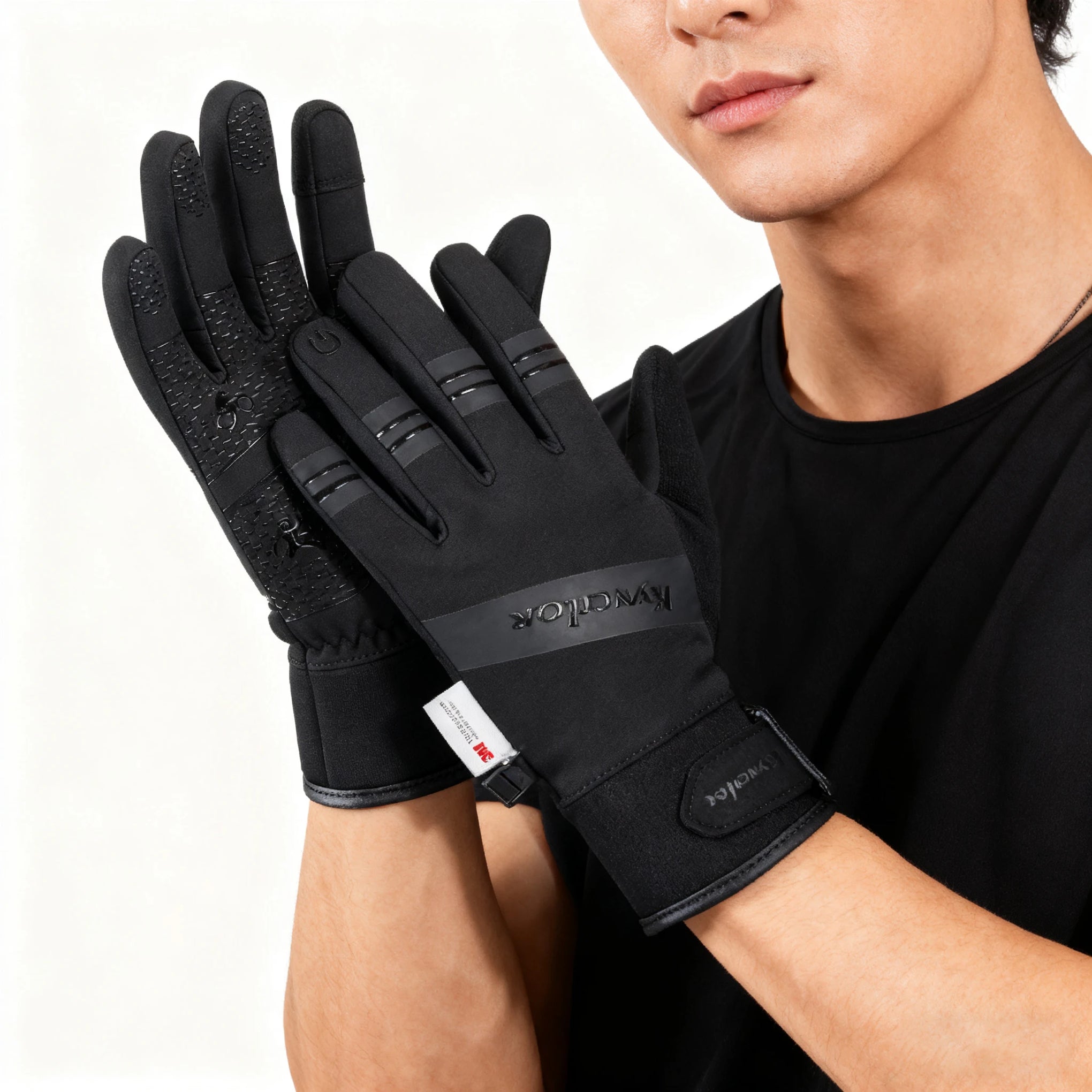 3M Black Winter Gloves – Waterproof & Touchscreen Outdoor Sports Gloves