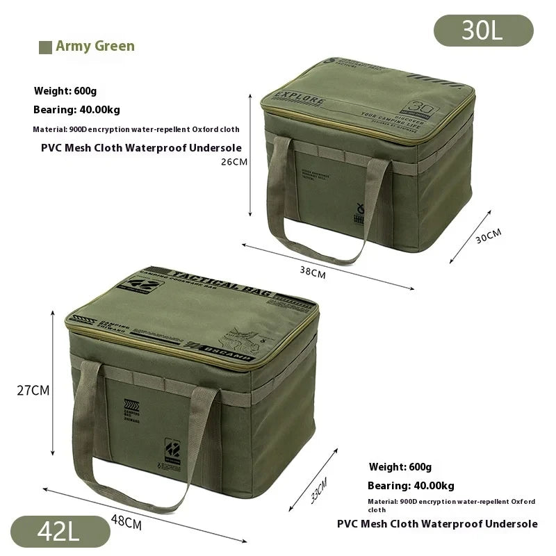 30–42L Tactical Camping Storage Bag – Insulated Waterproof Box