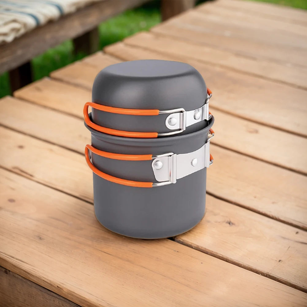 Camping Cookware Mess Kit – Portable Mini Stove & Tableware Set