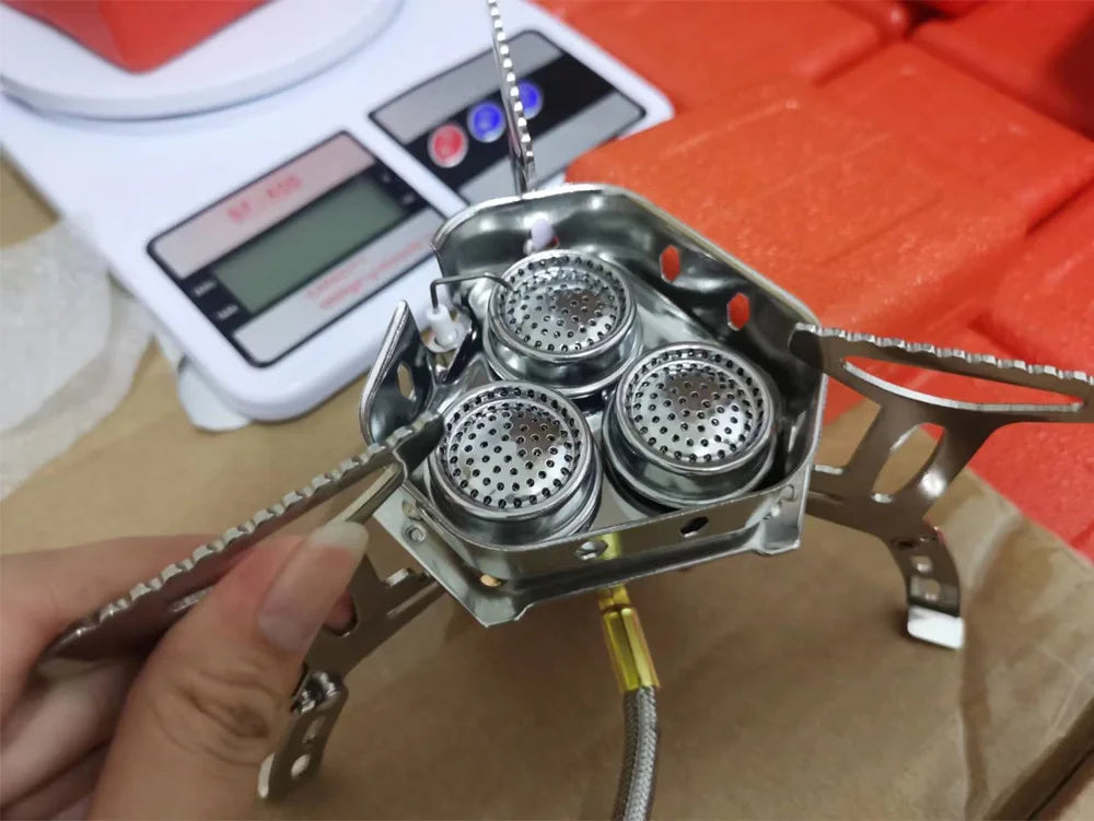 3-Head Gas Stove – 5800W Folding Camping Burner