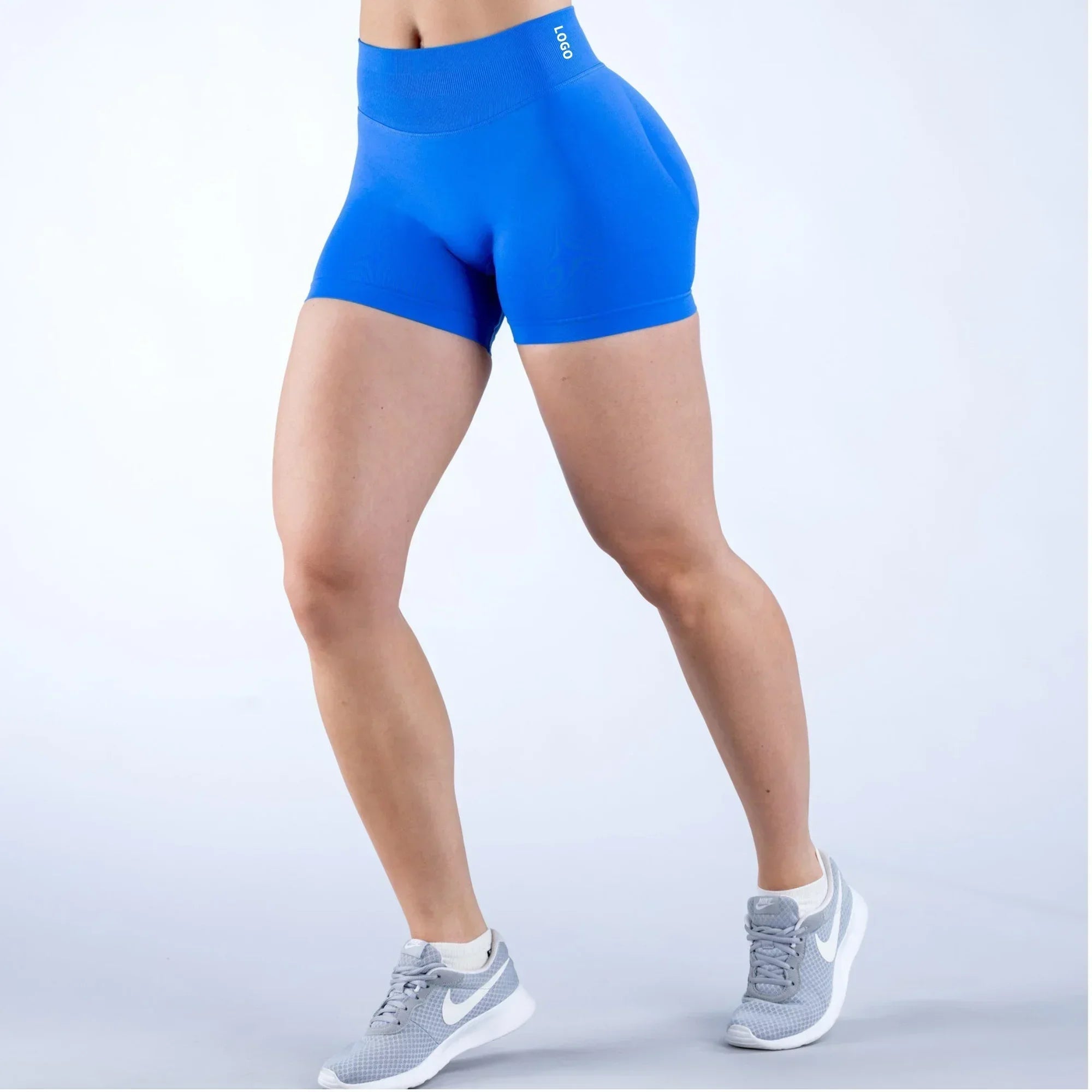 High-Waist Summer Yoga Shorts – Solid Color Fitness Leggings