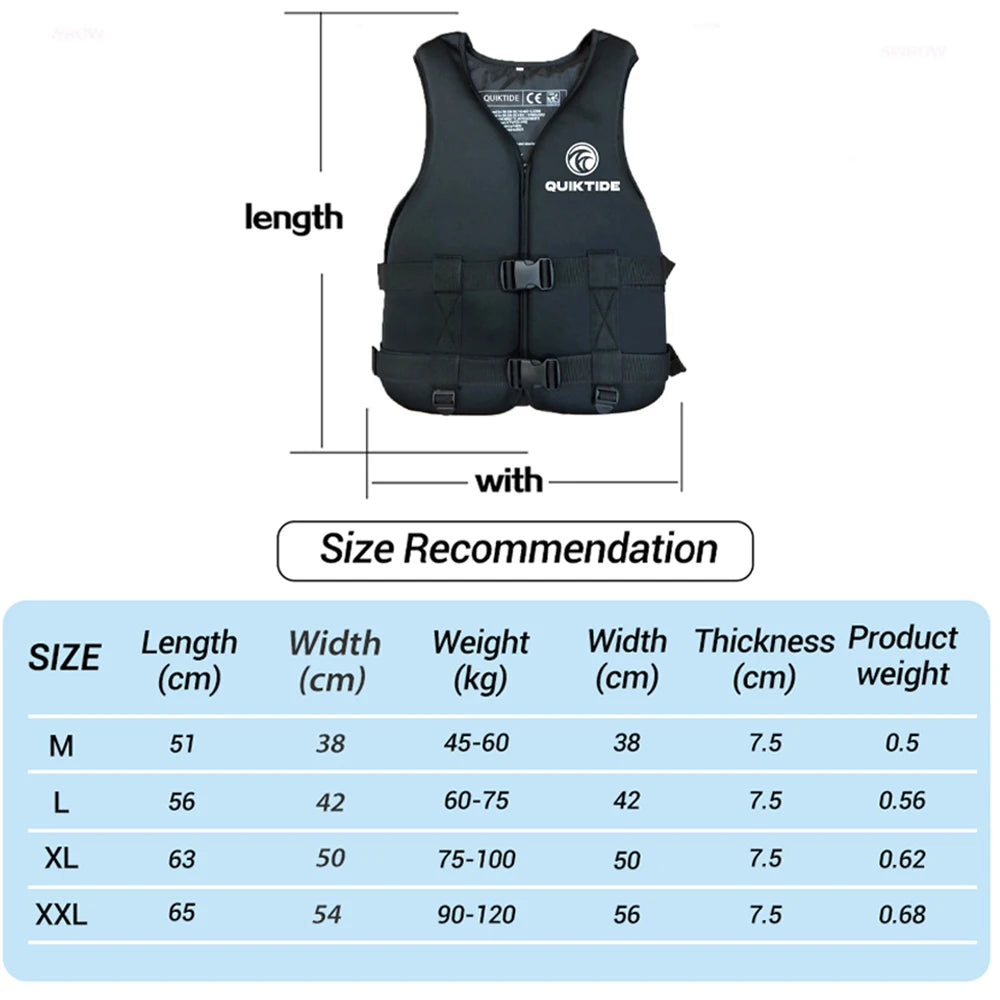 Neoprene Life Jacket – Adult & Kids Buoyancy Vest