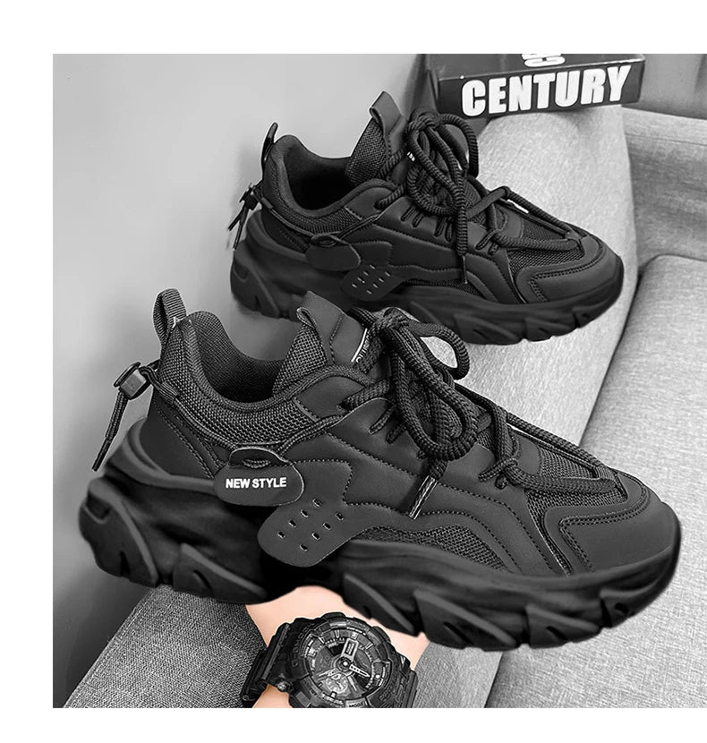 Men’s Breathable Thick-Soled Sneakers – Comfortable Casual & Running Shoes