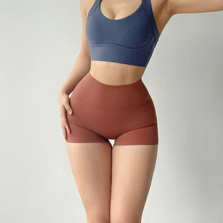 GymHUB High-Waist Hip-Lifting Yoga Shorts – 3/4 Quick-Dry Pants