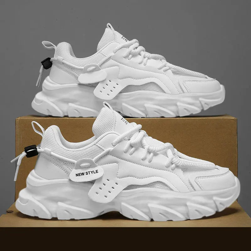 Men’s Breathable Thick-Soled Sneakers – Comfortable Casual & Running Shoes