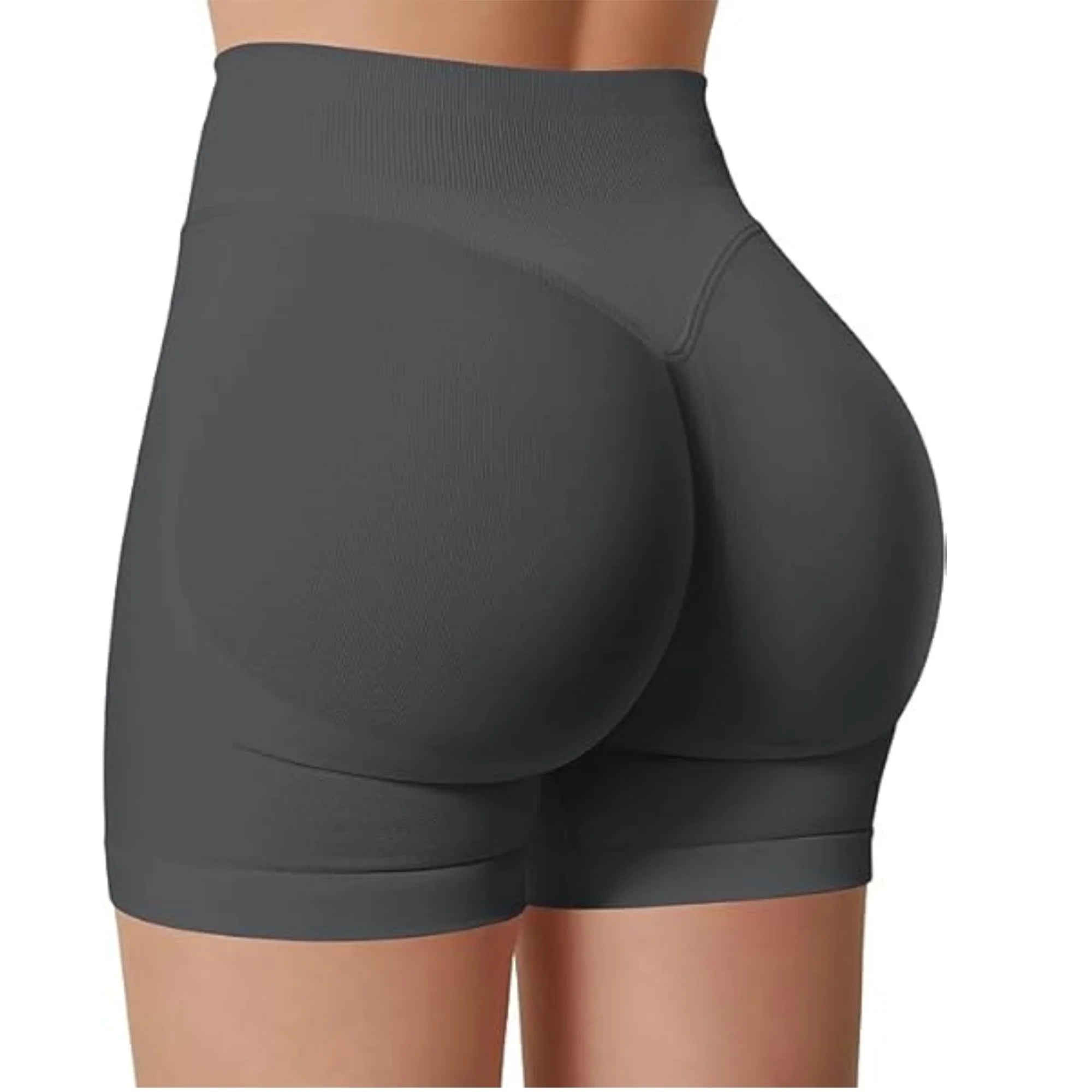 High-Waist Summer Yoga Shorts – Solid Color Fitness Leggings
