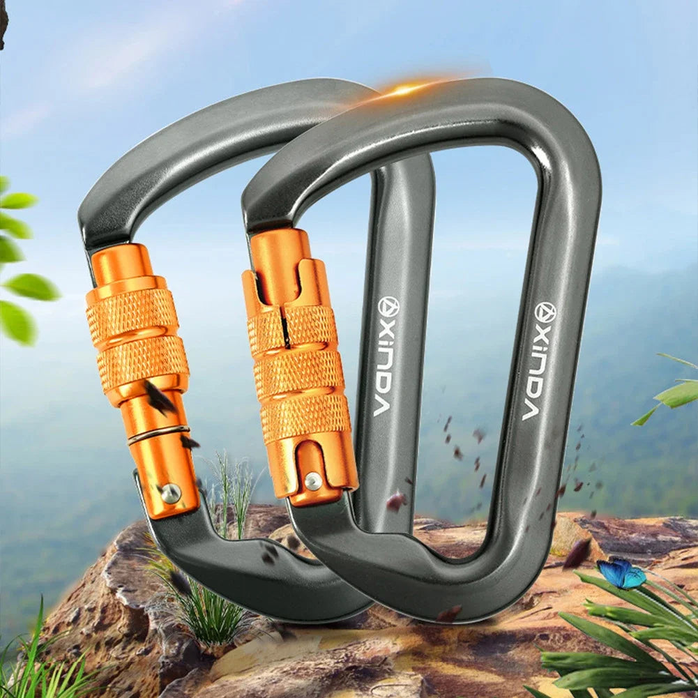 30kN Locking Carabiner – Heavy-Duty D-Shaped Climbing Carabiner