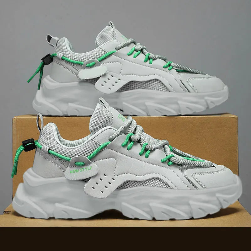 Men’s Breathable Thick-Soled Sneakers – Comfortable Casual & Running Shoes