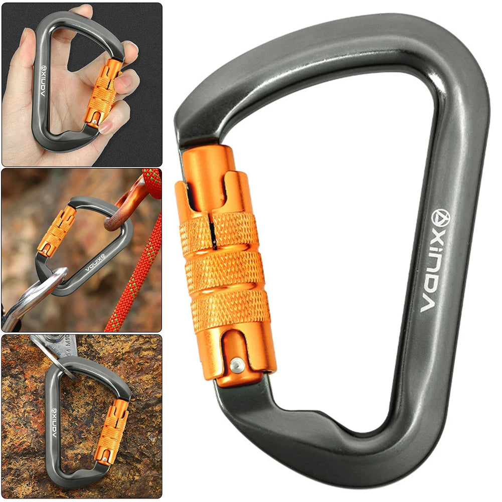 30kN Locking Carabiner – Heavy-Duty D-Shaped Climbing Carabiner