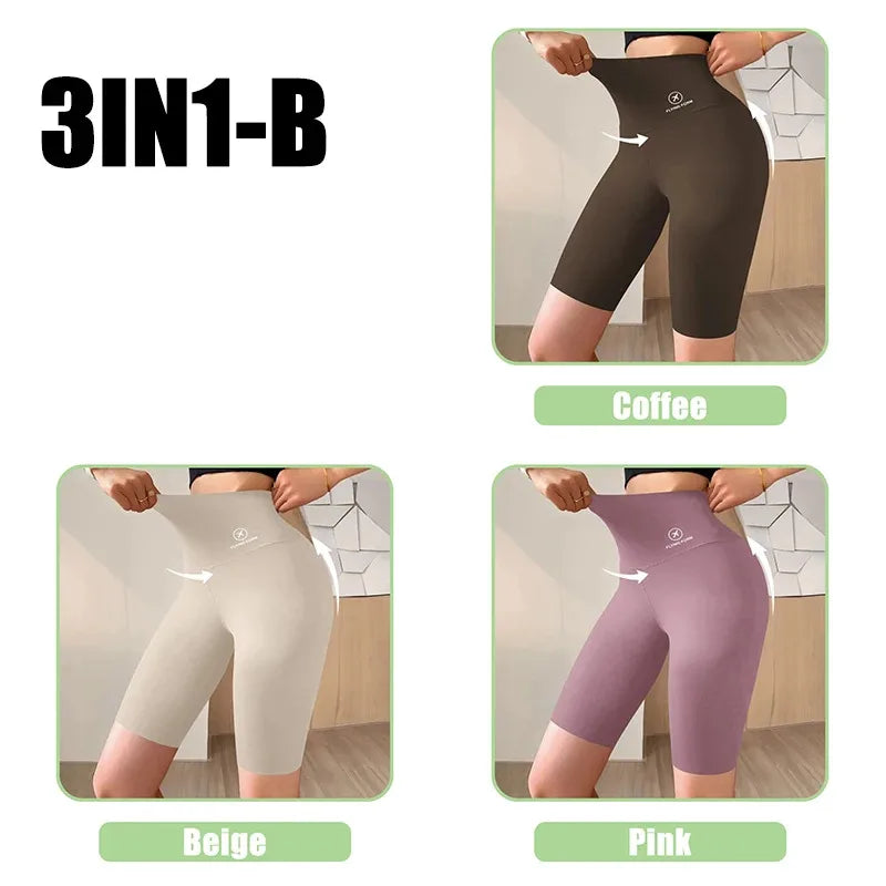 Women’s High-Waist Sports Shorts – Cycling, Jogging & Gym