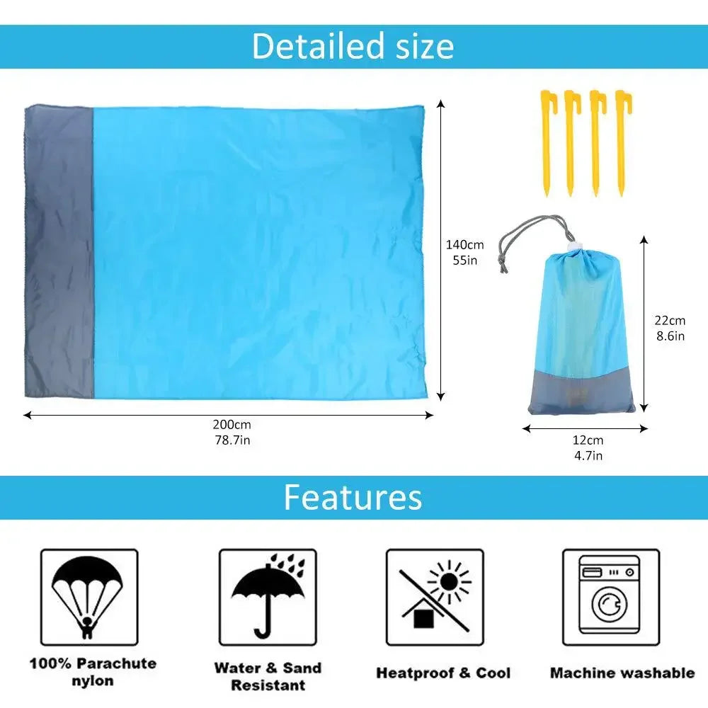 Waterproof Folding Beach & Picnic Mat – Lightweight Outdoor Blanket