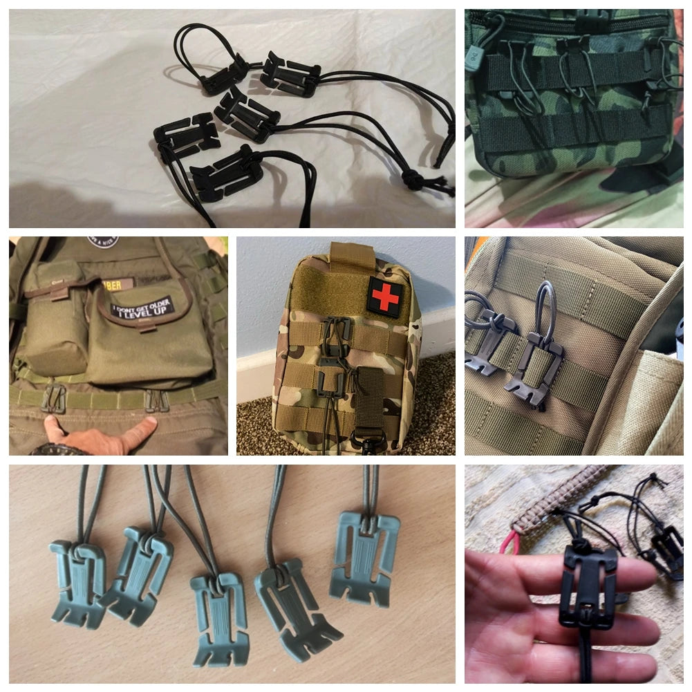 2-Pack Nylon Carabiner Clips – Outdoor Backpack & Camping Hooks