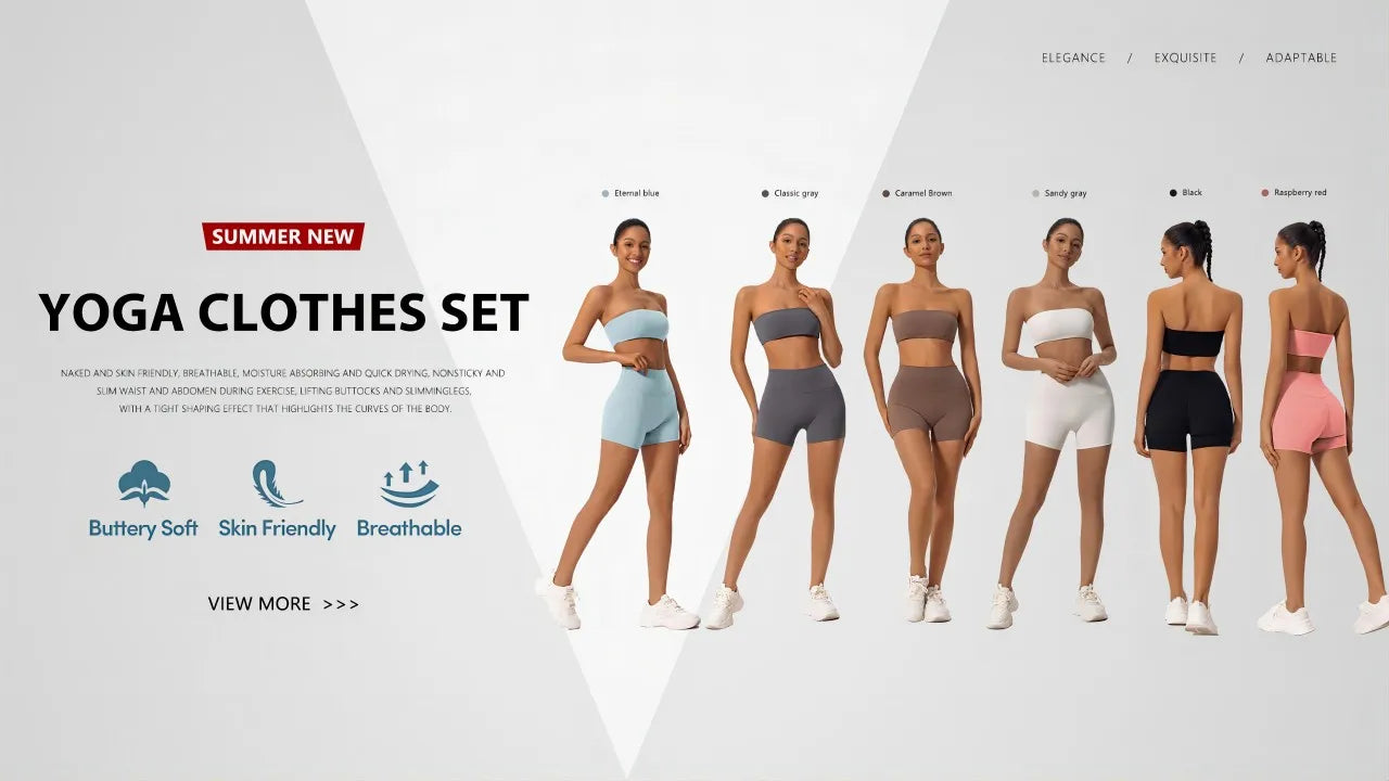 Two-Piece Women’s Fitness Set – Strapless Sports Bra & Gym Crop Top