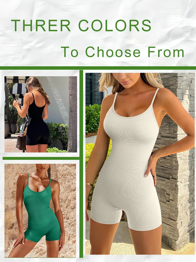 Seamless High-Waist Women’s Yoga Jumpsuit – Fitness Sports Set