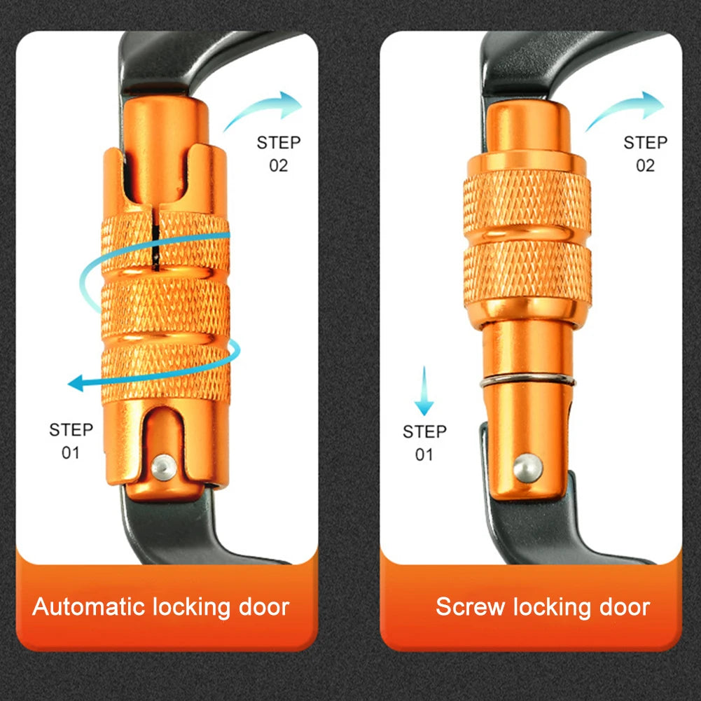 30kN Locking Carabiner – Heavy-Duty D-Shaped Climbing Carabiner