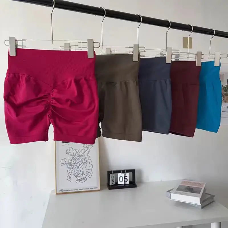 High-Waist Women’s Yoga & Fitness Shorts – Breathable Workout Shorts