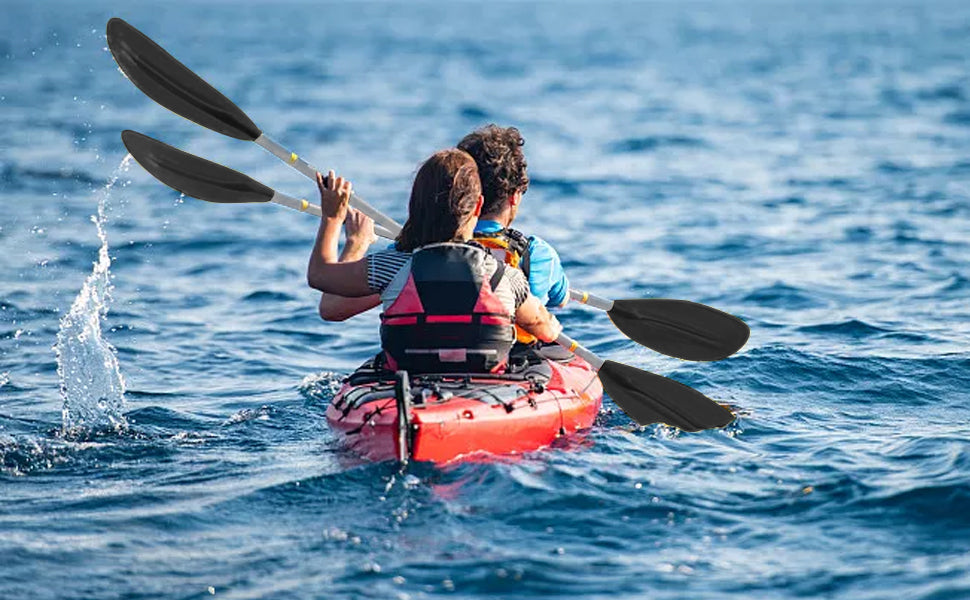 1 Pair Adjustable Aluminium Kayak Paddles – Detachable & Portable