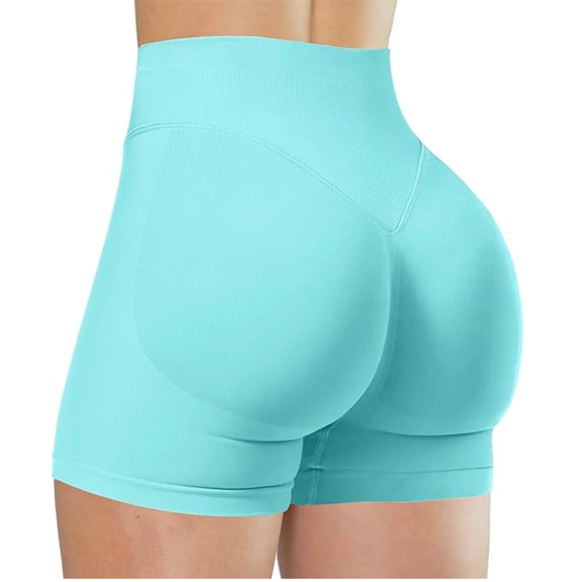 High-Waist Summer Yoga Shorts – Solid Color Fitness Leggings
