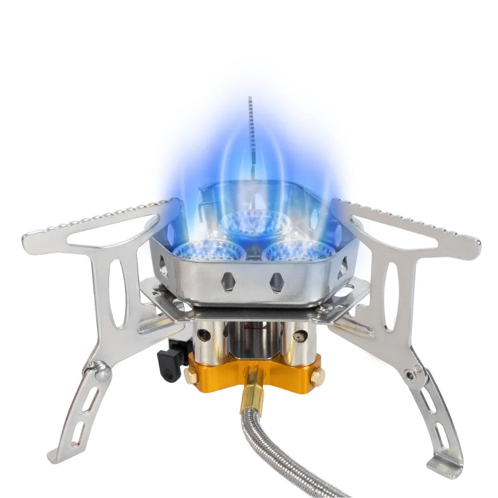 3-Head Gas Stove – 5800W Folding Camping Burner