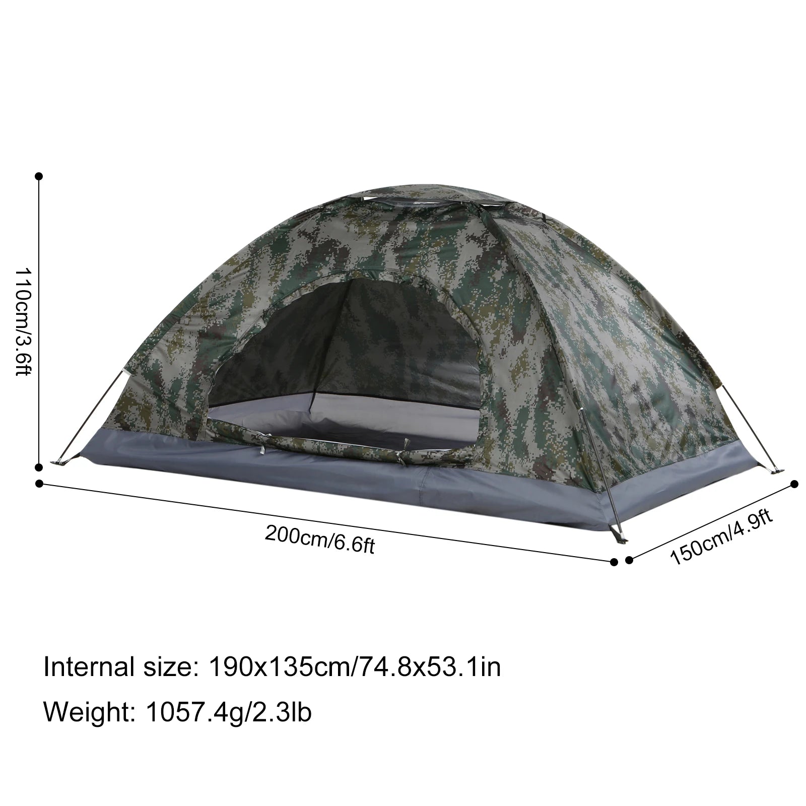 TOMSHOO 2-Person Summer Camping Tent – Lightweight Outdoor Trekking Shelter